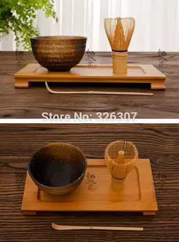 

Traditional Japan handmade bator matcha kit gift whisk bowl scoop tea set scoop moderate Japanese green tea teaware pottery
