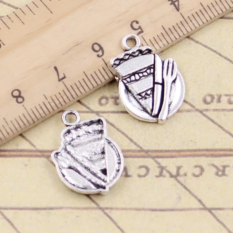 20 stücke Charms scheibe von pie kuchen gabel 20x14mm Tibetischen Silber Farbe Anhänger Antiken Schmuck, Die DIY handgemachte Handwerk