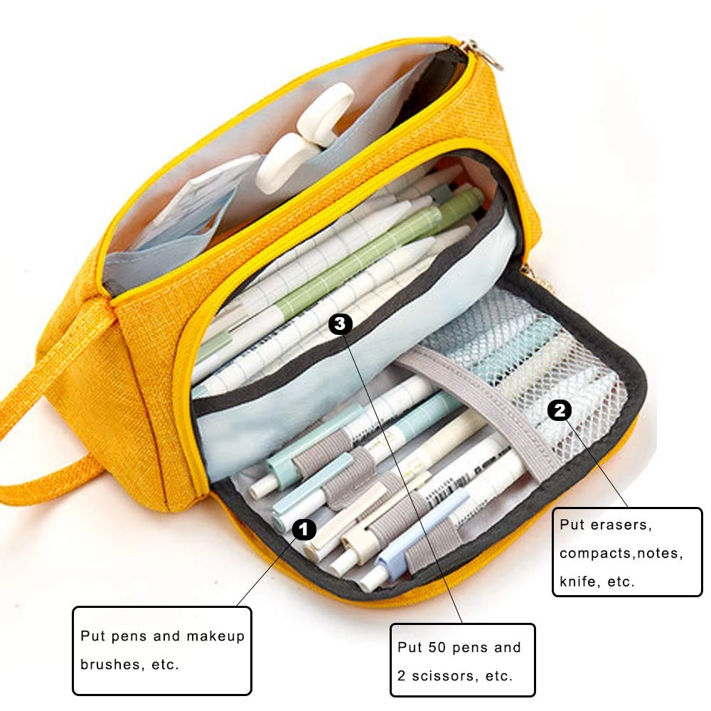 Litthing Новая супер Большая вместительная сумка для макияжа, школьный чехол для ручек, принадлежности для карандашей, школьная коробка, чехол для карандашей, канцелярские принадлежности
