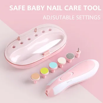 

Safe Electric Nail Clipper Cutter Baby Nail Trimmer Manicure Pedicure Clipper Cutter Scissors Kids Infant Nail Care With Light