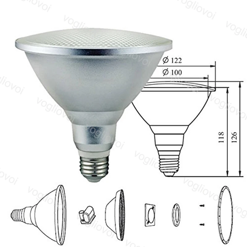 Vogliovoi Led Light Bulbs Spotlights RGB Par38 Magic Light 20W LED Light Spotlight Indoor/Outdoor Decor 85~265V