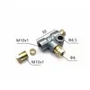 3 Way T Piece Tee Brake Pipe With 3 M10 Male Nuts Short Metric Copper ► Photo 2/5