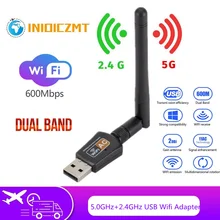 Adaptateur Wifi USB 600Mbps, récepteur sans fil, Dongle, carte réseau Lan pour boîtier TV, ordinateur portable