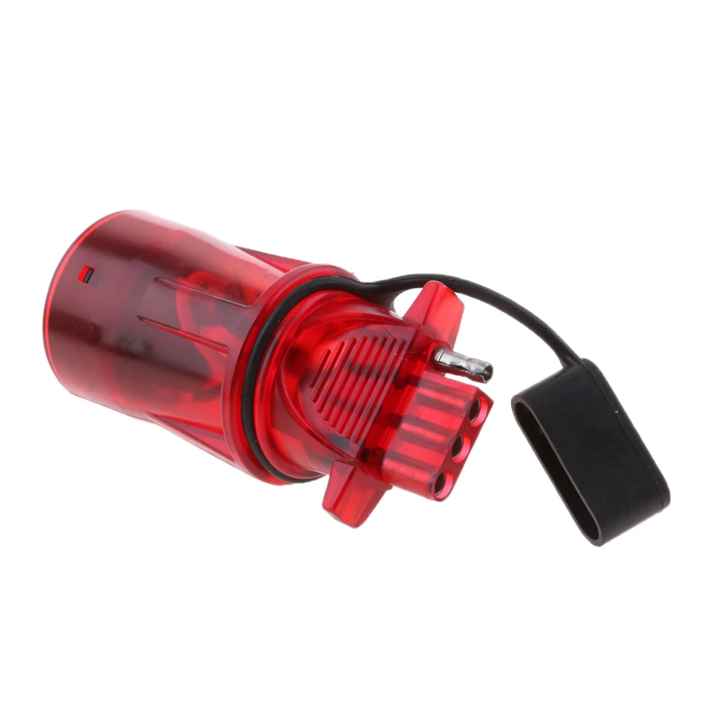 7 Way Round To 4 Pin Flat Trailer Wire Light Power Adapter Plug with Dust Cap