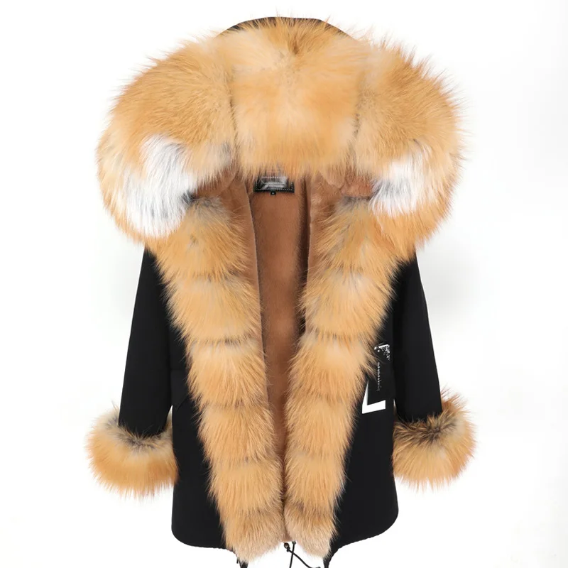 2020 MAOMAO KONG Women\'s mid-length jacket Chunky parka with real fox fur collar winter casual jacket