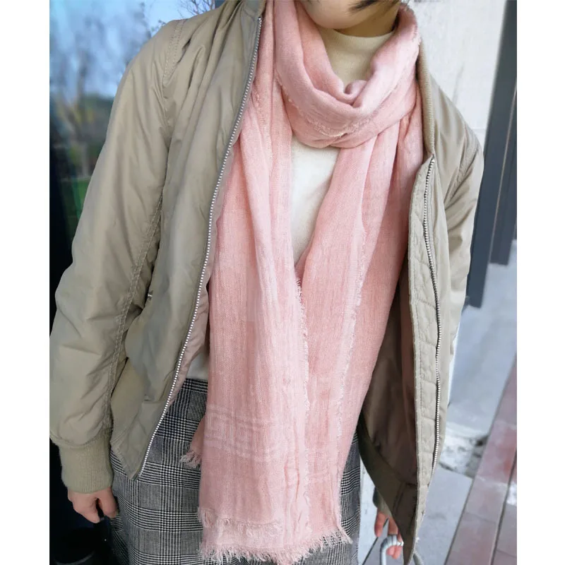 

[Micro for] Autumn And Winter Foreign Trade Creative-Cotton Scarf Casual Pleated Geometry Scarf Short Beard Warming Scarf
