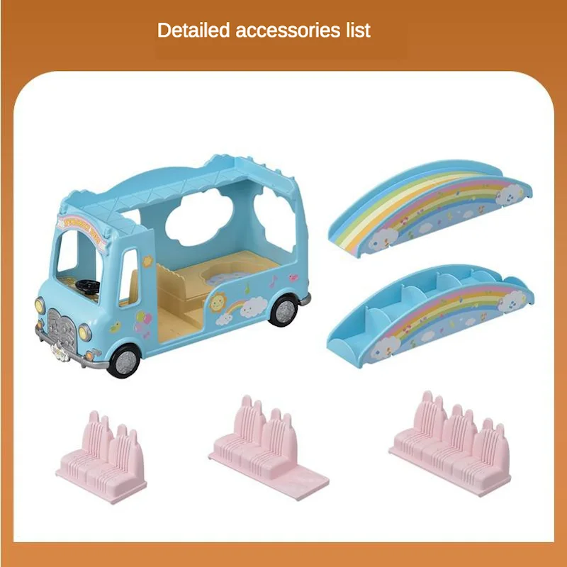 Sylvanian Families игрушка Sylvanian Families Радужный школьный автобус, детский игровой домик для девочек, детский сад, автобус 5317