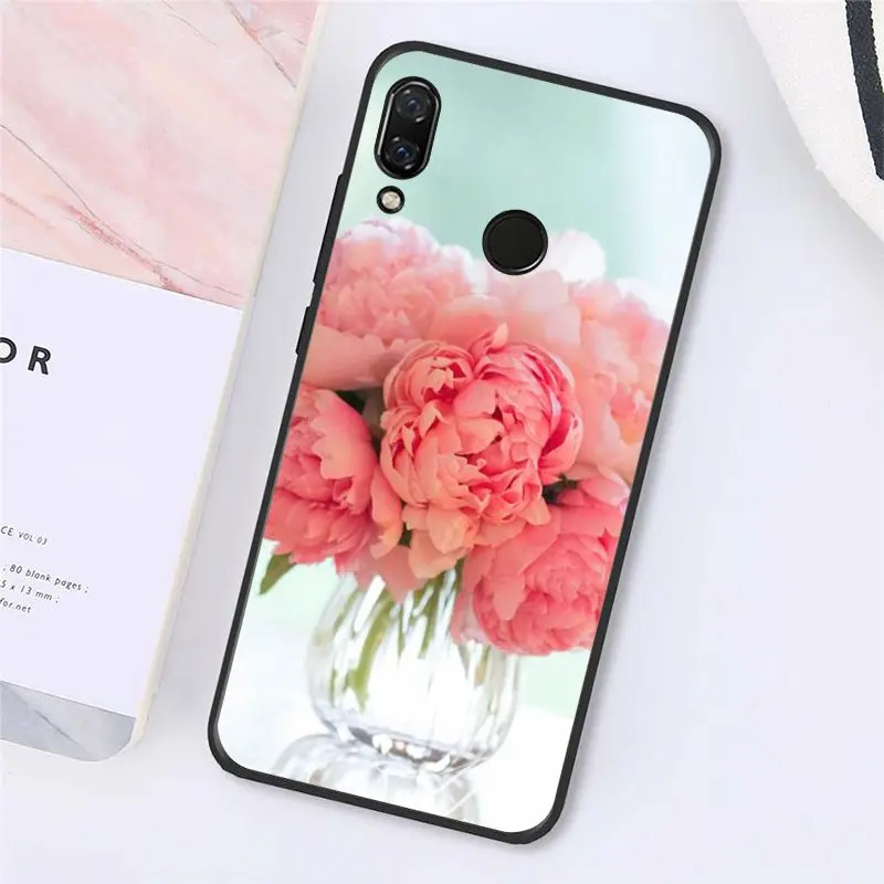 Elegant Pink Purple Peony Flower On the Vase 