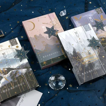 

30 Sheets/Set Creative Movement of The Stars Bronzing Postcard DIY Greeting Cards Birthday Bussiness Gift Card