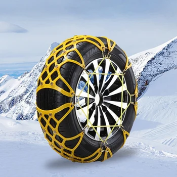 

4 Pcs/Set Car Truck Snow-Chain TPU Wheel Chains Anti-Skid Chains Tires For Car Safe Driving On Snow Road Anti-Slip Chain
