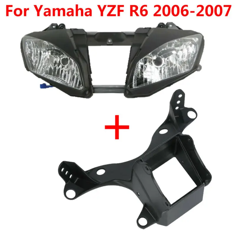 

Motorcycle Front Headlight Light & Upper Fairing Stay Bracket For Yamaha YZF R6 2006 2007