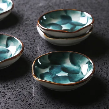 

Ceramic Sauce Plate Soy Sauce Dish Retro Style Creative Handcraft Restaurant Small Saucer Vinegar Kitchen Ketchup Small Plate