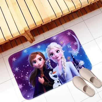 

Frozen Elsa Anna Flannel Bath Mat Bath Rug Absorbent Soft Bathroom Rugs Carpet for Shower Tub Bedroom Entry Machine Washable