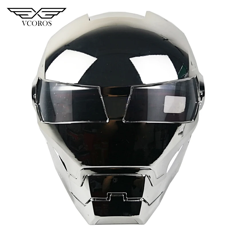 

Vcoros Full Fcae Iron Man Motocycle Helmet With Removeable and Washable Linging capacetes de motociclista capacete moto