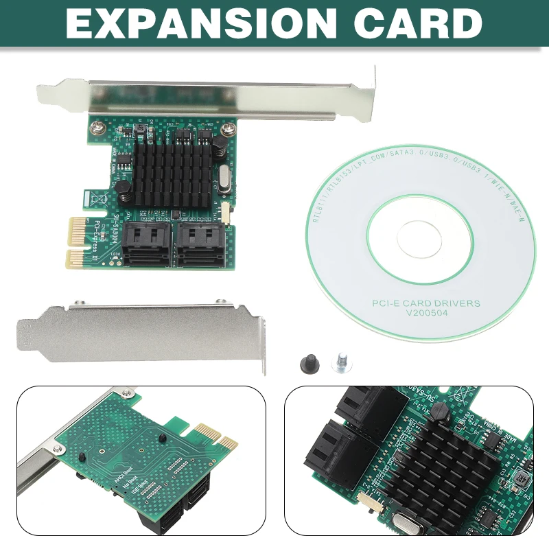 Для Windows XP/Vista/7/8/10 1 шт. PCI E карта Express для SATA 3 0 расширительные карты 4 порта