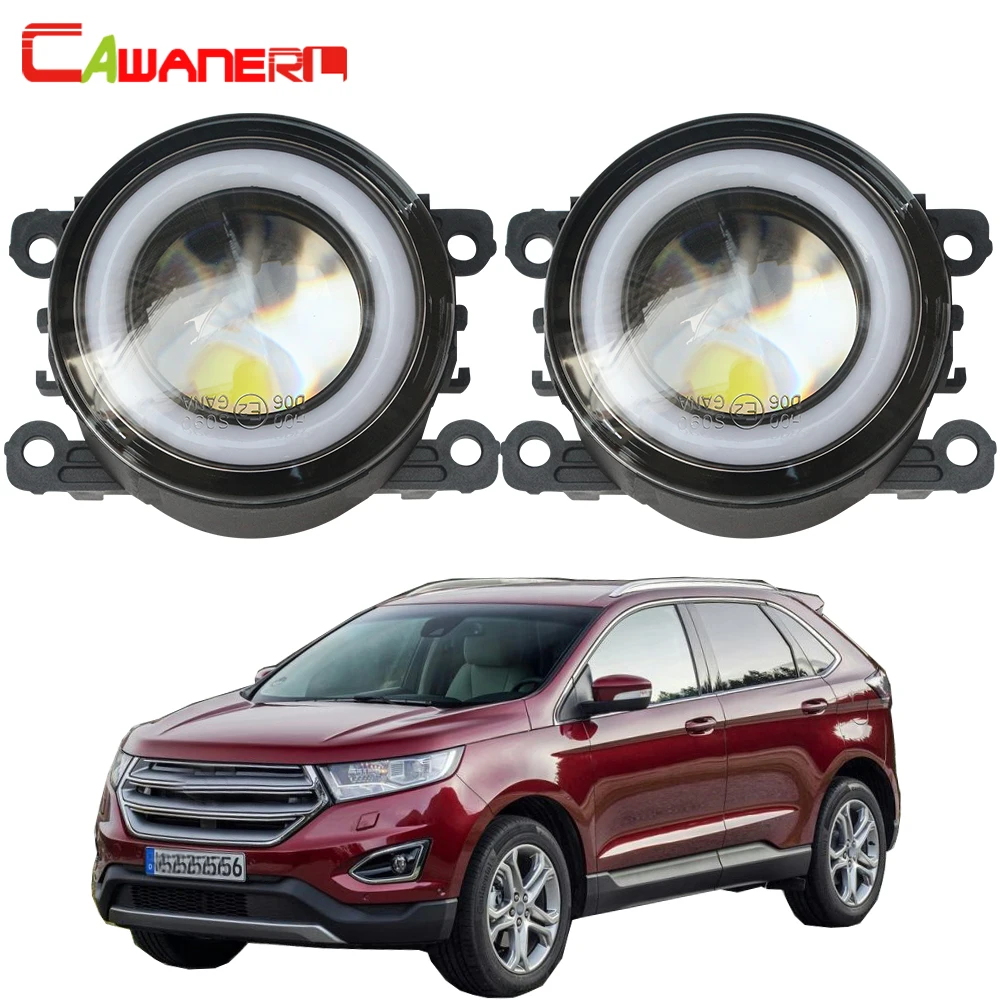 Cawanerl для Ford Edge автомобильный 30 Вт Светодиодный противотуманный светильник COB Angel Eye DRL дневные ходовые огни H11 3000лм 12 в