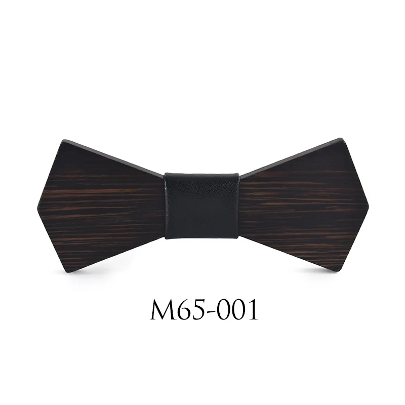 M65-001 Деревянный галстук-бабочка, классическая деревянная бабочка для свадьбы, модные мужские деловые вечерние, трендовые, высокое качество, высший сорт, новинка, унисекс - Цвет: M65-001