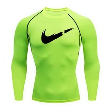 Новая брендовая быстросохнущая футболка для тренировок, пробежек, спортивное мужское термобелье, костюм, колготки alliance