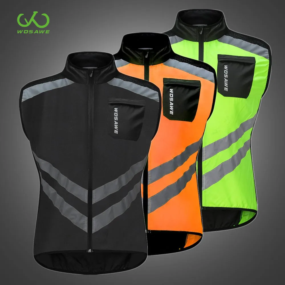 WOSAWE MTB мотоциклы жилет безопасности для мужчин высокая видимость