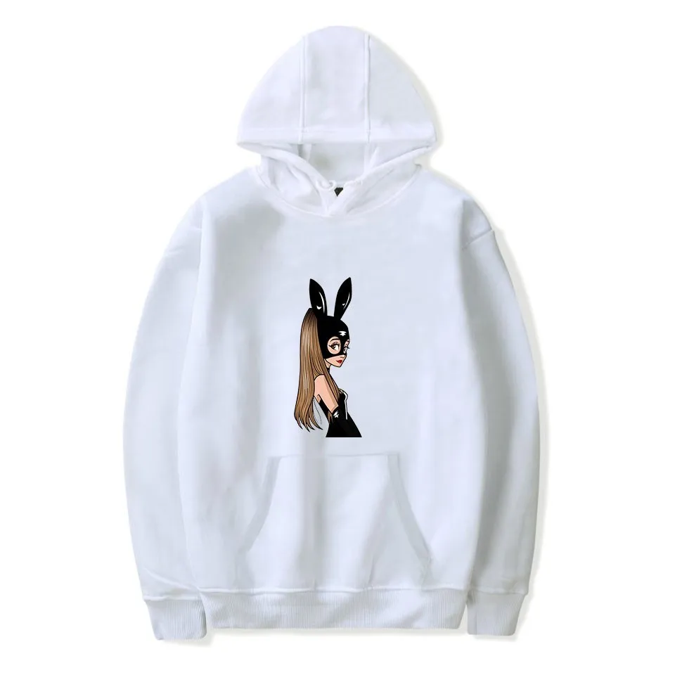 Ariana Grande, женские толстовки, опасный хип-хоп, с капюшоном, женская одежда kawaii, Харадзюку, худи для девочек, толстовки, худи большого размера - Цвет: White2