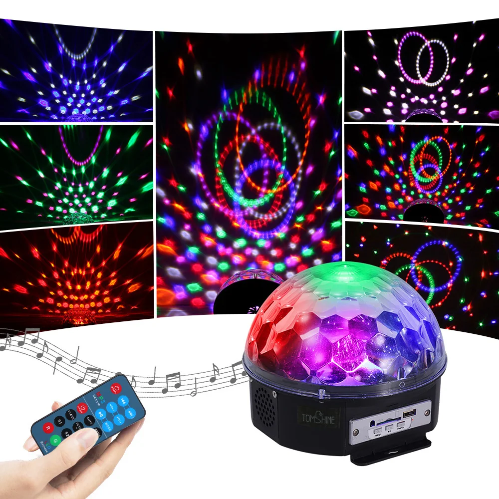 Вращающийся миниатюрный волшебный шар светодиодный светильник RGB с