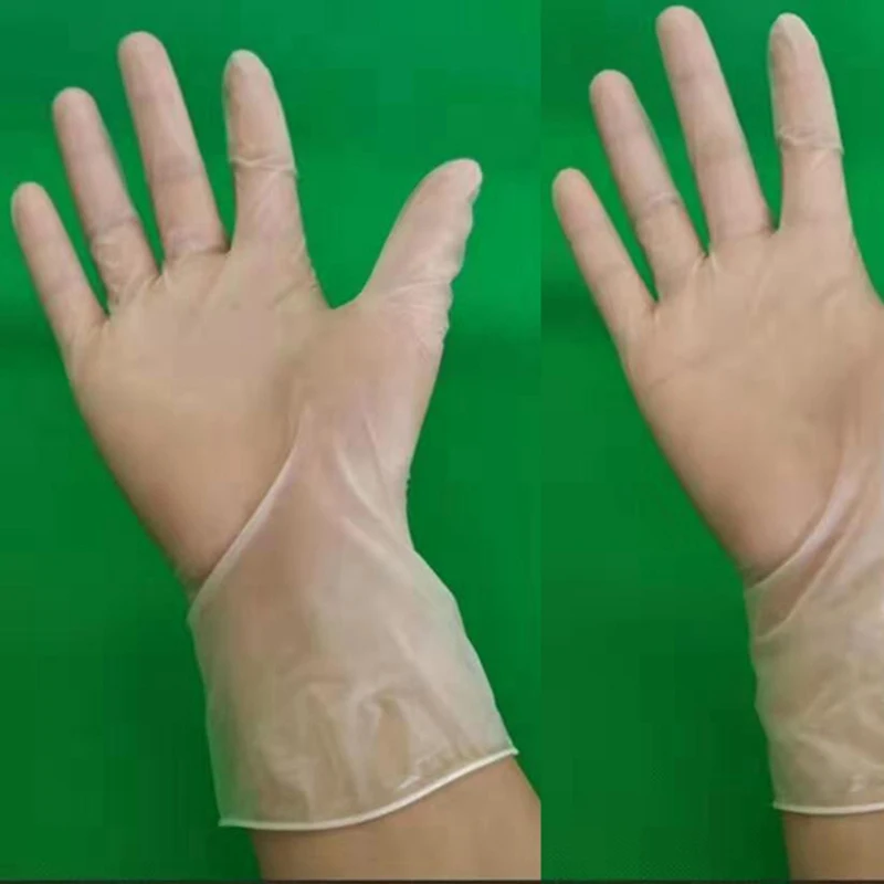 

100Pcs/Lot Transparent Disposable PVC Gloves Dishwashing/Kitchen/Latex/Rubber/Garden Working Gloves Universal