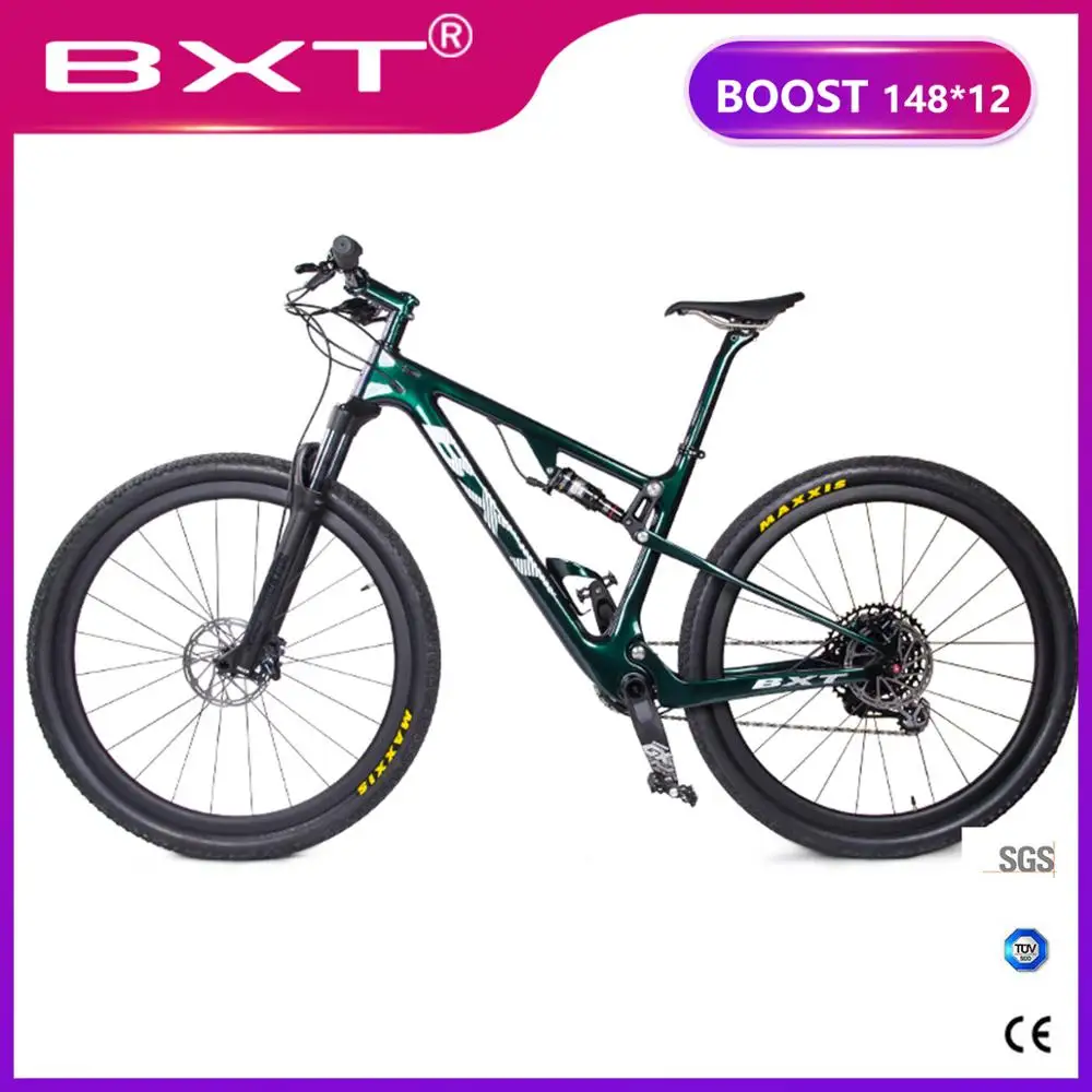 Sale New carbon mountain bike 29 Full Suspension Frame Mechanical Disc Brake 1*12 Speed 29er Downhill Bike for AM XC Free shipping 1