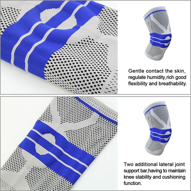 Knee Brace Knee Support Compression Sleeve with Side Stabilizers & Silicone Patella Gel Pad for Meniscus Tear Arthritis Jogging 3