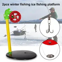 

2Pcs/Set Ice Fishing Flag Solid Cold-Resistant Colorful Outdoor Winter River Floating Fishing Rod Flag for Angling