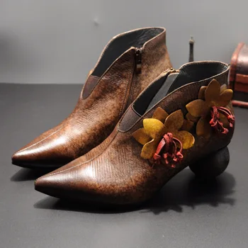 

Women in the new leather boots and leisure national wind restoring ancient ways leather riding boots and elegant leather boots