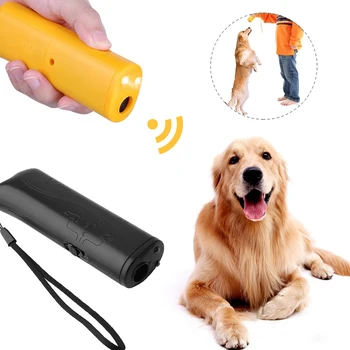 

Pet Dog Repeller Anti Barking Stop Bark Training Device Trainer LED Ultrasonic 3in1 Anti Barking Ultrasonic