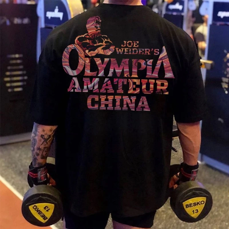 Летняя мужская футболка OLYMPIA в японском и корейском стиле модные топы уличная