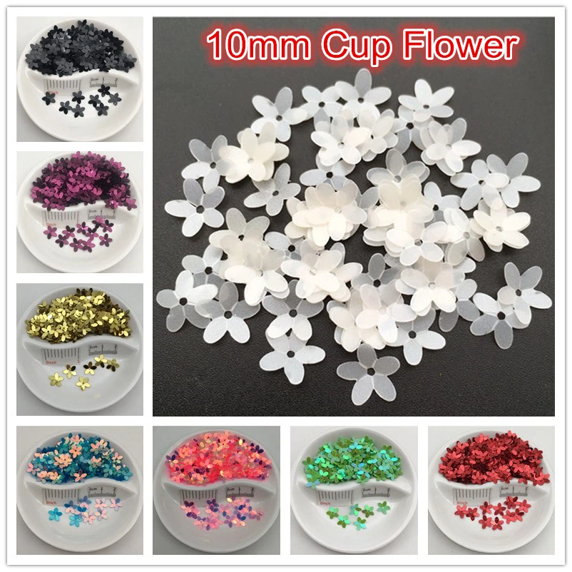 20g 10mm Cup Flower Loose Sequins Paillettes Sewing Wedding Craft Women Kids DIY Garment Accessories sequins for crafts sequin embroidery accessories sequin sewing accessories sequins accessories