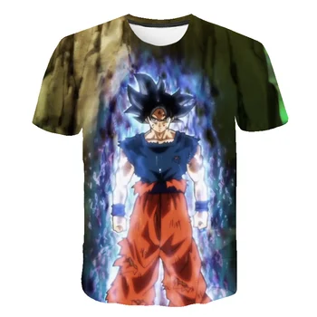 

2019 Summer Kids Dragon Ball Z T Shirt 3D Print Anime Goku Vegeta T-shirts Dragon ball Shirt Polyester