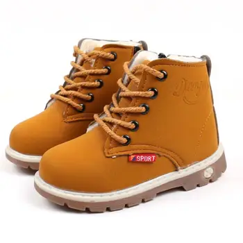 

Children Casual Shoes New Spring Martin Boots Boys Shoes Fashion Leather Soft Antislip Girls Boots EU 21-30 Sport Running Shoes