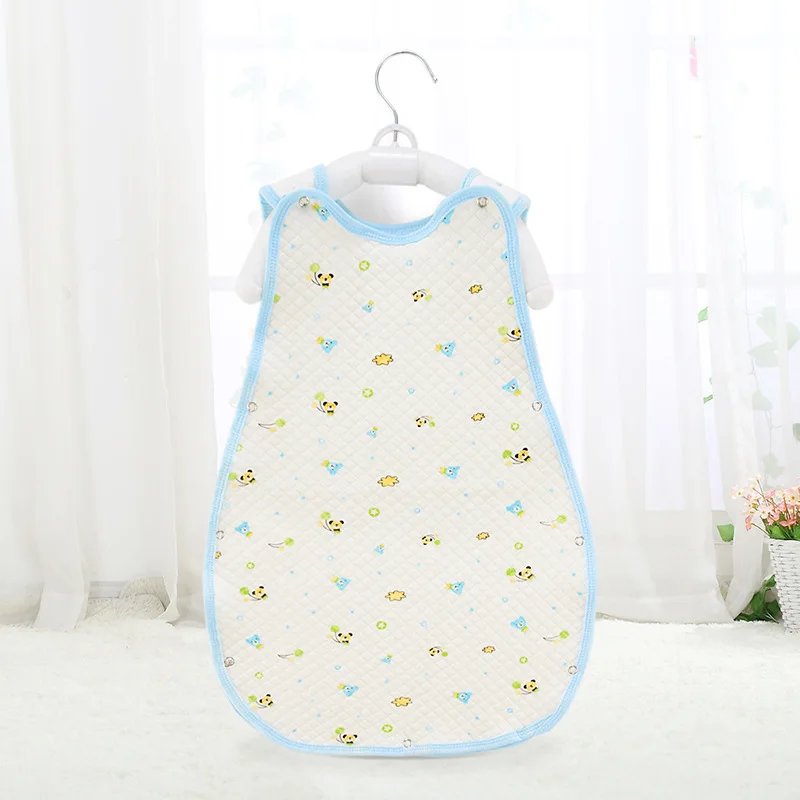 Sky Blue Детские спальные мешки из мягкого хлопка; трехслойный Детский комбинезон без рукавов; одежда для сна для малышей; одеяло; Детские спальные мешки; Bebe - Цвет: Sky Blue