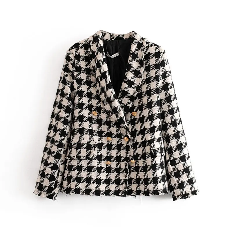 

2019 Autumn New Style Western Style Thousands of Birds Graceful Rove Suit Jacket