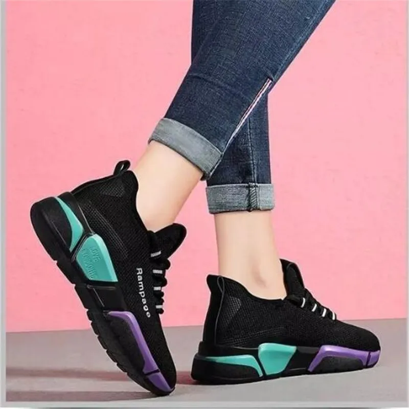 Women's Casual Slip On Running Sneakers Mesh Runners Trainers Shoes EUR36-43 HOT 