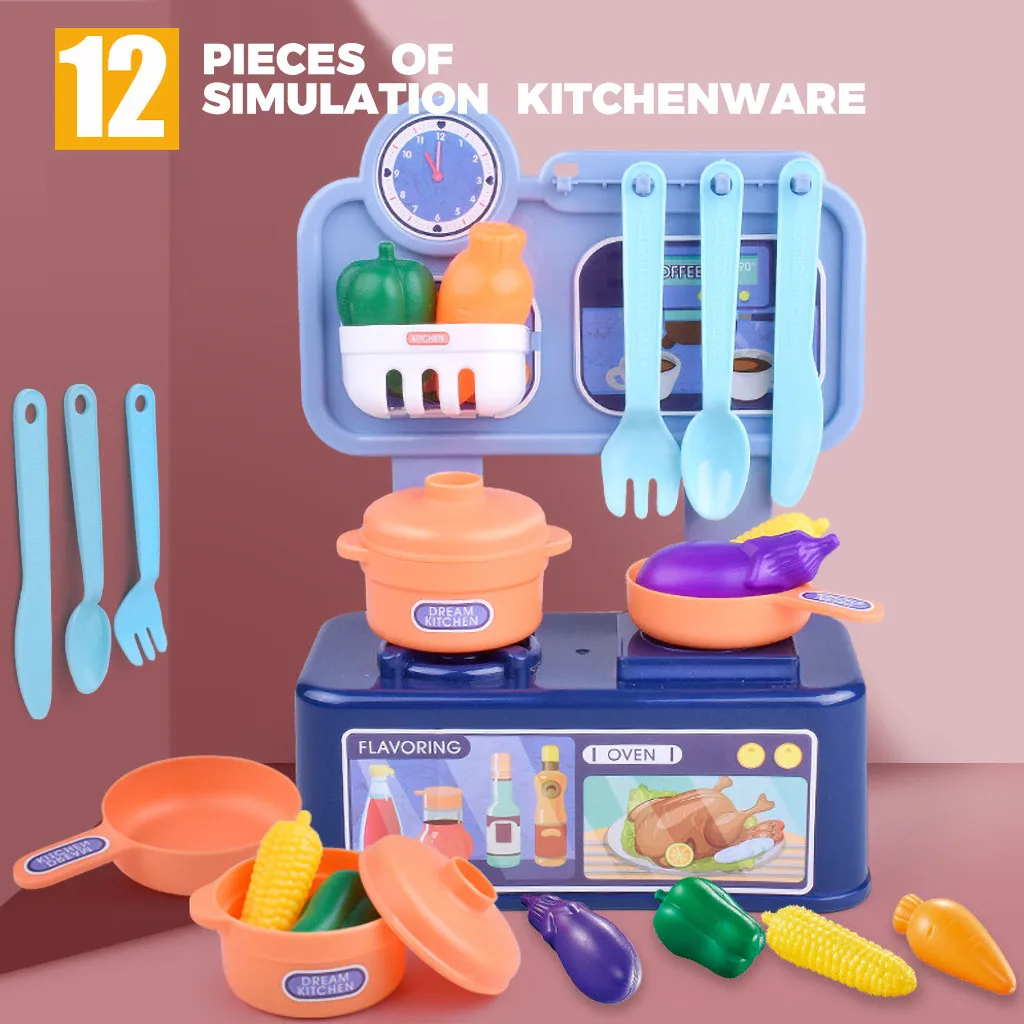 Детская игрушечная посуда для кухни, игрушечная посуда для детей, игрушечный обеденный стол