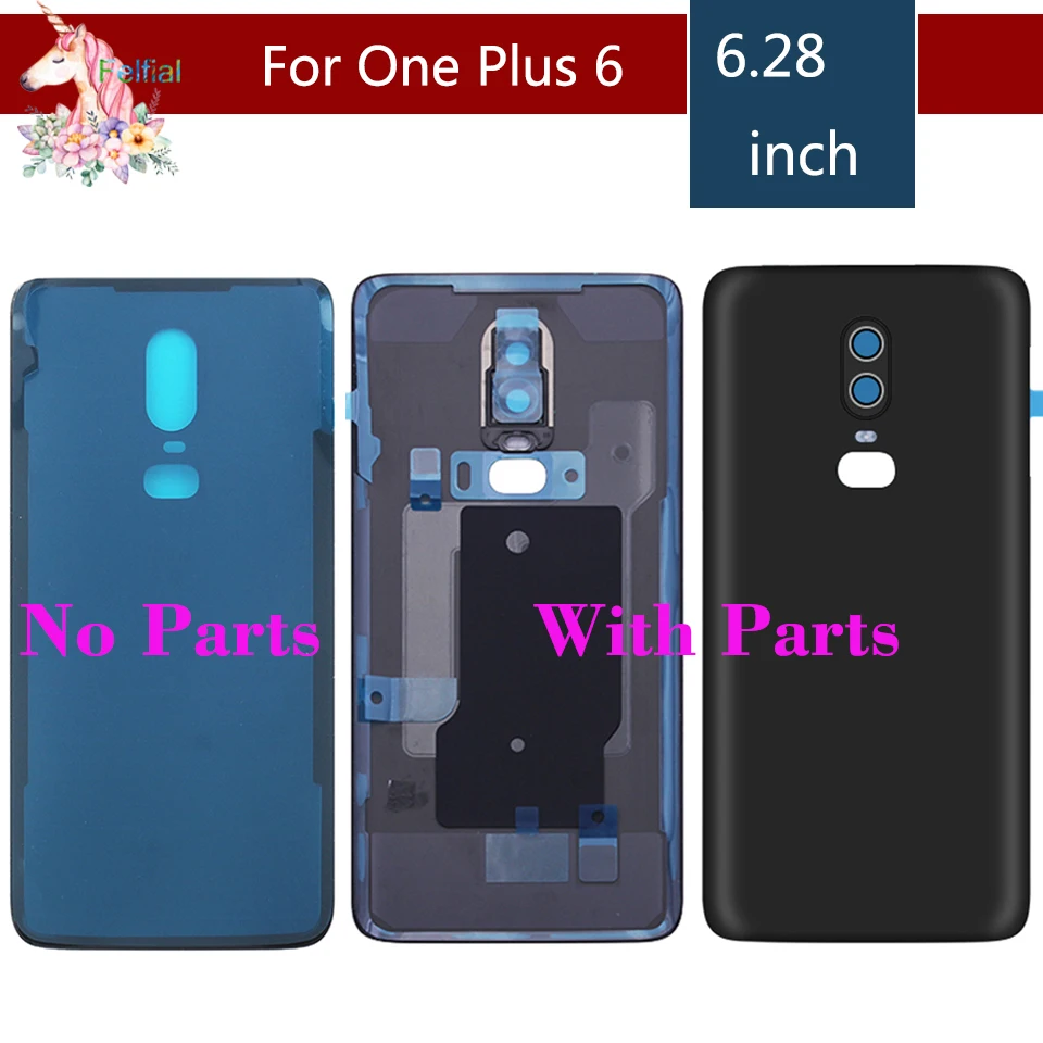 Корпус для Oneplus 6 задняя крышка для One Plus 6 Батарейная дверь настоящая задняя крышка стеклянная крышка корпуса телефона запасные части