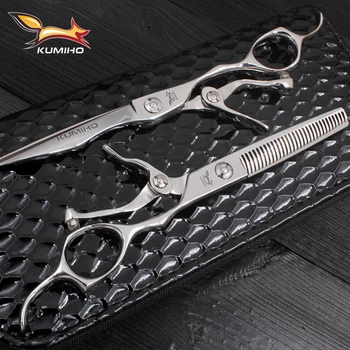 

KUMIHO 2017 new arrival hair scissors kit professional hair cutting and thinning scissors 6 inch hair shears with open handle