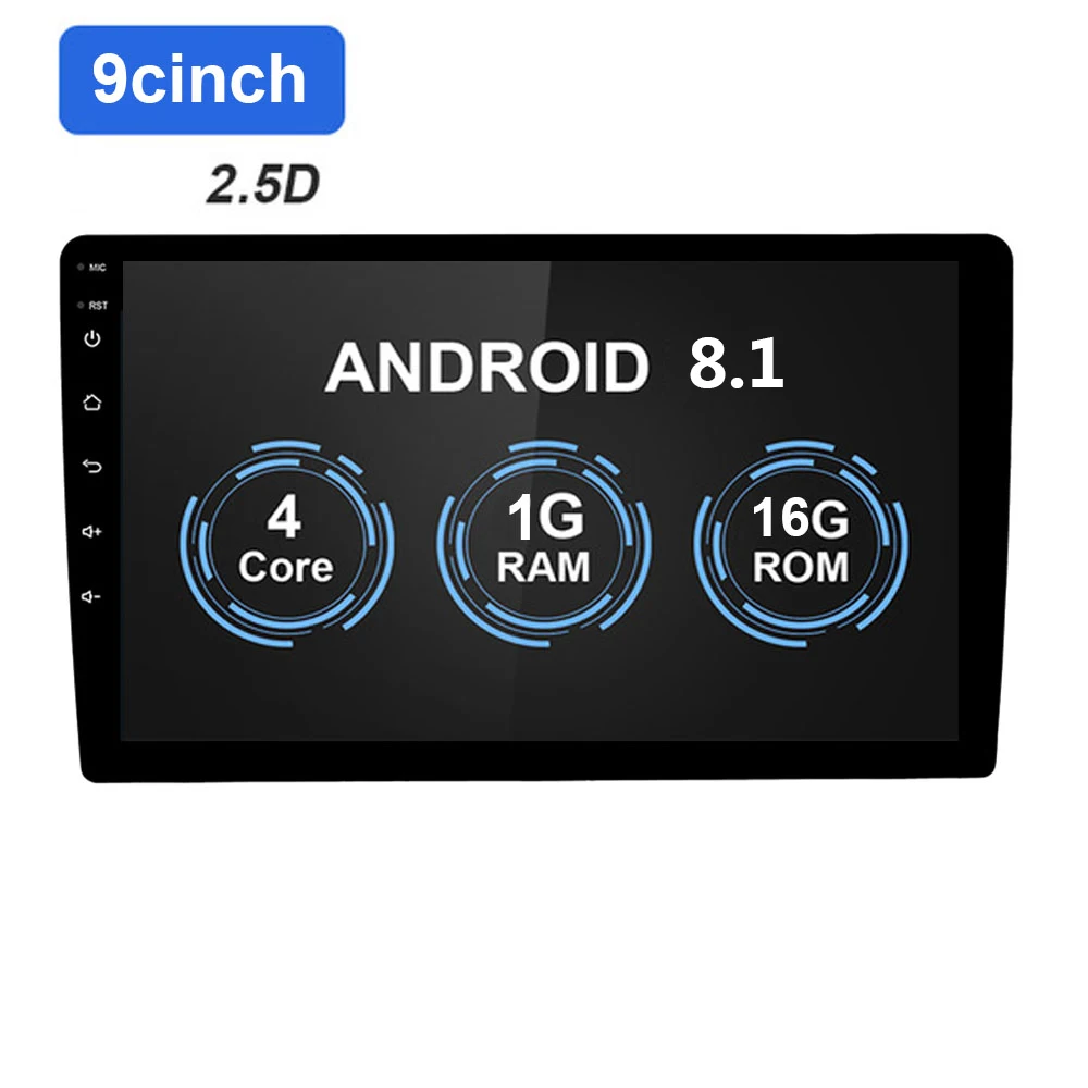 9/10. 1 дюймов Android 8,1 9,1 универсальный автомобильный радиоприемник 2 Din Авто, Аудио мультимедийный плеер gps навигация FM wifi Bluetooth MP5 Play - Цвет: Host Only