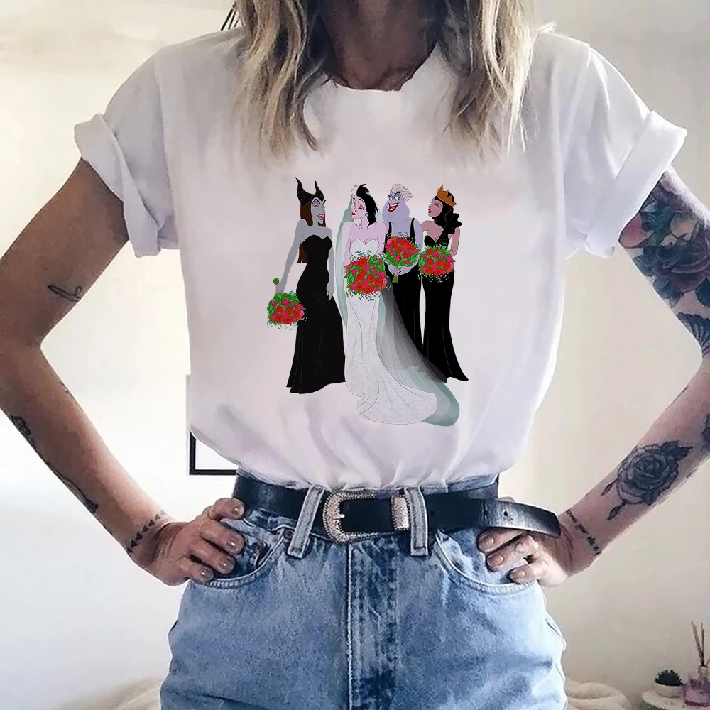 Disney Villain Maleficent женская футболка Harajuku повседневные топы с короткими рукавами для