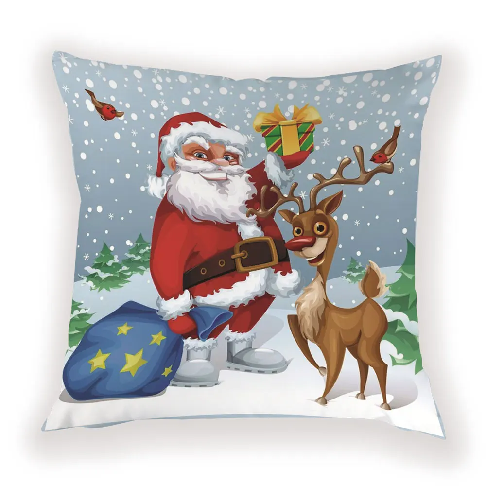 Рождественские украшения для Наволочка на подушку Санта Клаус Снеговик держатели для подарков Рождество Navidad Декор новогодний декор Kerst Decoratie - Цвет: L1691-14