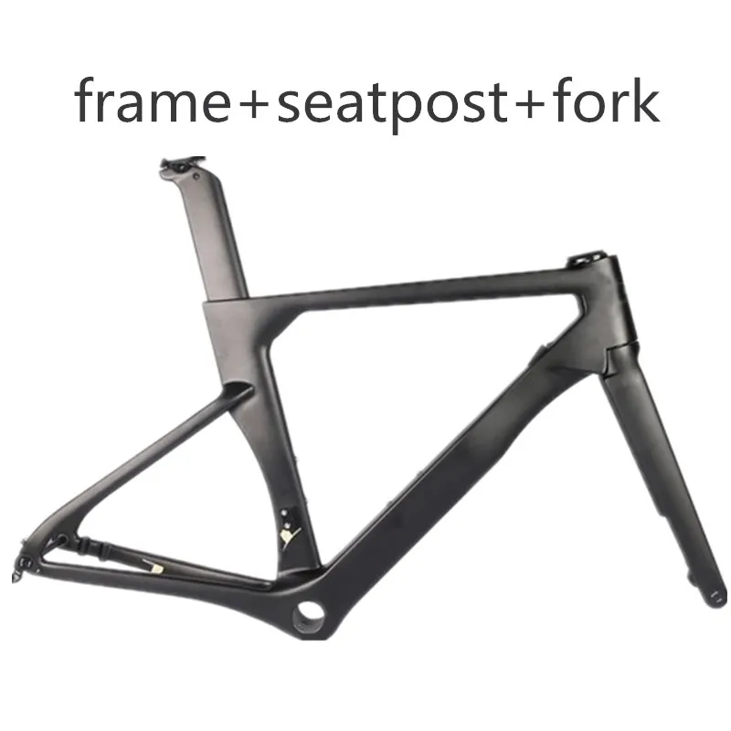 no logo frame Новинка, AEROSIX карбоновый диск, рама, дисковый тормоз, велосипедная рама, вилка, подседельный штырь с 5D Карбоновым рулем - Цвет: no logo frame