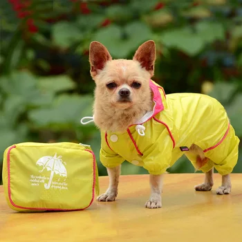 

New Style Legs Dog Raincoat PVC Raincoat Double Layer Thick Mesh Pet Raincoat
