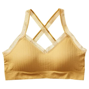 

Wireless Padded Bras For Women Sexy Lingerie Cross Beauty Back Bra Female Underwear Comfort Seamless Soft Solid Bralette11