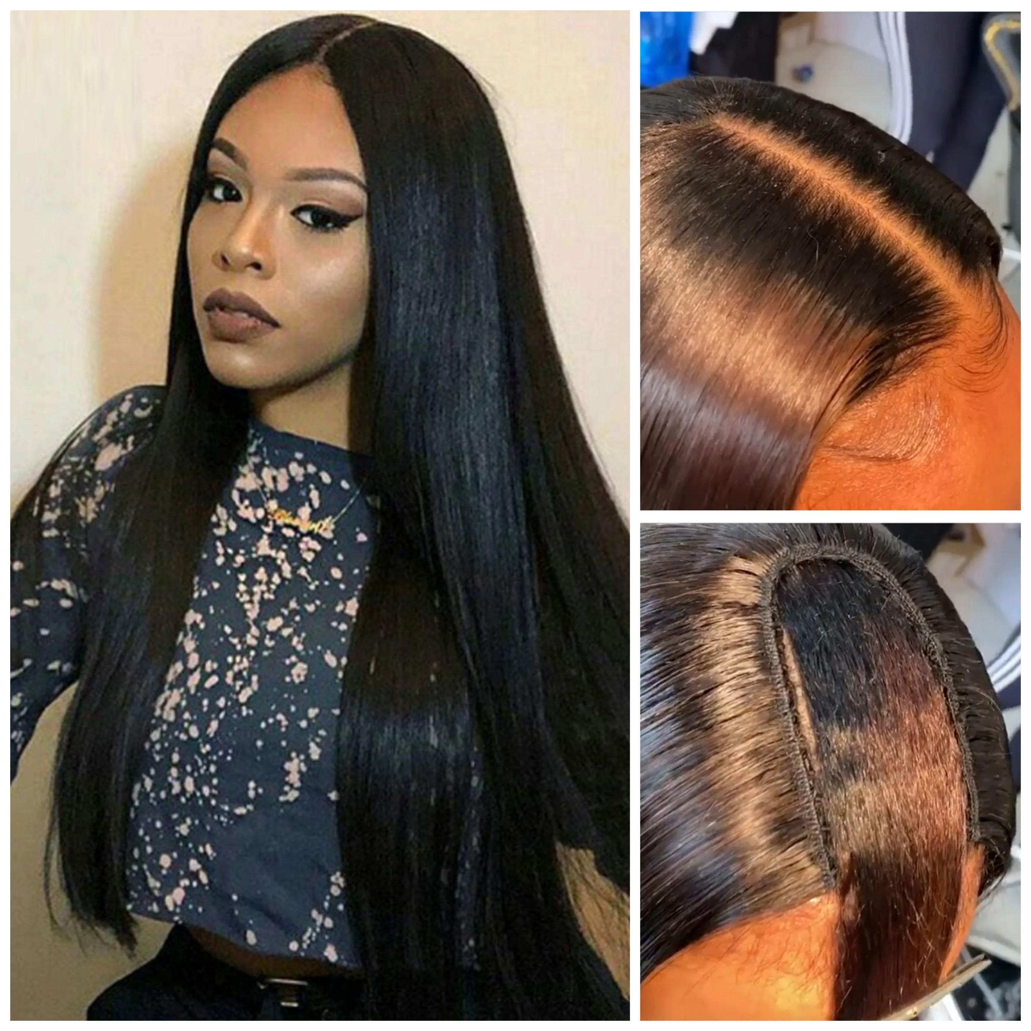 

13Ч4 Lace Frontal Human hair Wigs Brazilian Straight Hair Wig 150 Density Remy Middle Part Pre Plucked Hairline Glueless Wig