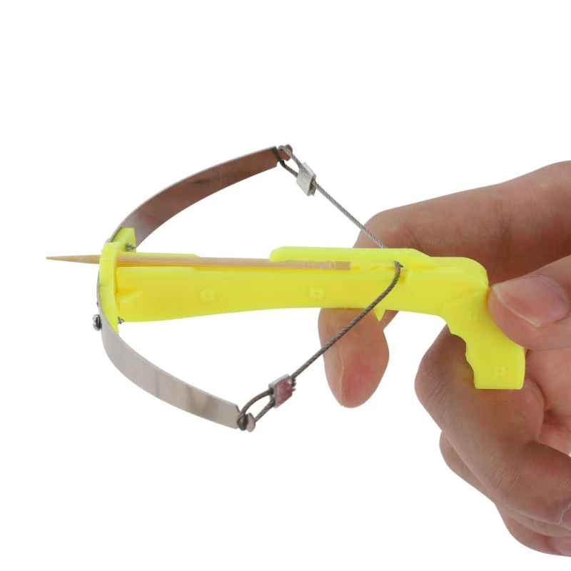 

Mini Toothpick Cross Bow Shooting Toy DIY Kid Hunting Toy Best Gift For Children With 100PCS Toothpicks