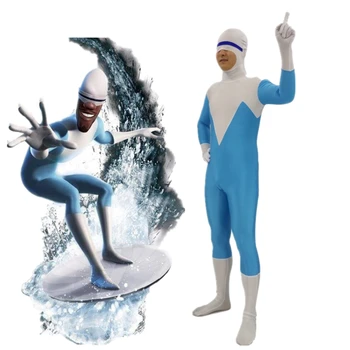 

Incredibles 2 Lucius Best Cosplay Adult men Kids Boy Costumes Fullbody Halloween Frozone Zentai Suit Jumpsuits